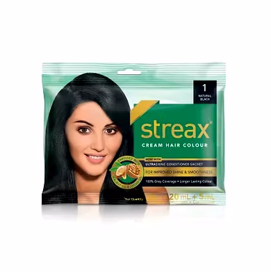 STREAX INSTA CREAM HAIR COLOUR NATURAL BLACK-PALS-1222