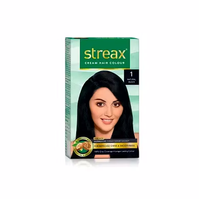STREAX INSTA CREAM HAIR COLOUR NATURAL BLACK-PALS-1223