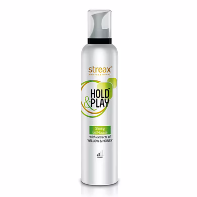 STREAX PROFESSIONAL HOLD &amp; PLAY SHINING GEL MOUSSE-PALS-1238