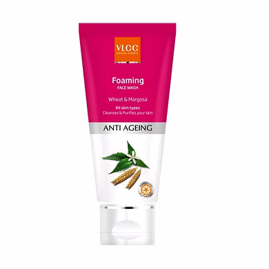 VLCC ANTI AGEING FOAMING WHEAT AND MARGOSA FACE WASH(100ML)-PALS-1394