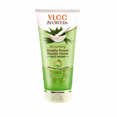 VLCC AYURVEDA SKIN PURIFYING DOUBLE POWER DOUBLE NEEM FACE WASH(50ML)-PALS-1403