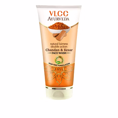 VLCC AYURVEDA NATURAL FAIRNESS DOUBLE ACTION CHANDAN &amp; KESAR FACE WASH(50ML)-PALS-1408