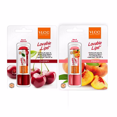 VLCC LOVABLE LIPS LIP BALM B1G1 (CHERRY+PEACH)-PALS-1433
