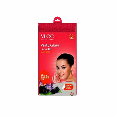VLCC PARTY GLOW FACIAL KIT (5 SESSIONS) FOR BRIGHT &amp; GLOWING SKIN(300GM)-PALS-1467