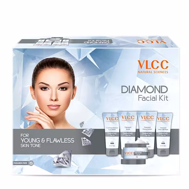 VLCC DIAMOND POLISHING FACIAL KIT FOR YOUNG &amp; FLAWLESS SKIN TONE((250GM))-PALS-1472