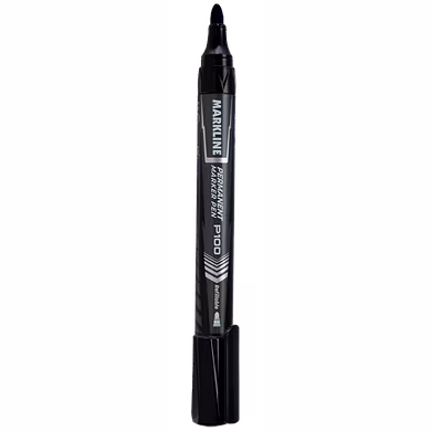 MARKLINE PERMANENT MARKER PEN - RED-PALS-1589