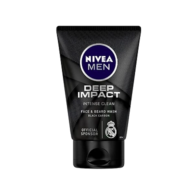 NIVEA MEN DEEP IMPACT FACE &amp; BEARD WASH-BA098