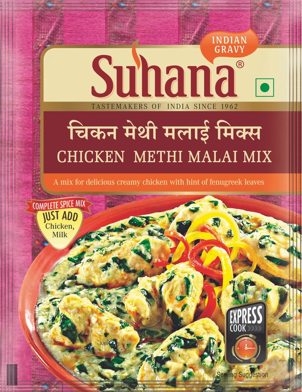 Suhana Chicken Methi Malai Spice Mix Pouch-SU-350