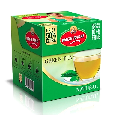 Good Morning Green Tea Bags with Envelop (15 T-Bags)-SKU-RAVI-2546