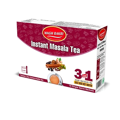 Wagh Bakri Instant Tea Premix Masala 10 Sachets-SKU-RAVI-2583