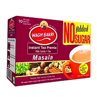 Wagh Bakri Instant Tea Premix Masala - No Added Sugar 10 Sachets