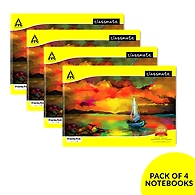 Classmate Drawing Book - Unruled, 40 Pages, 210 mm x 297 mm - Pack Of 4