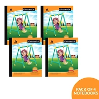 Classmate Notebook - Single Line, 92 Pages, 190 mm x 155 mm - Pack Of 4