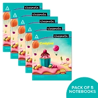 Classmate Notebook - Single Line, 92 Pages, 190 mm x 155 mm - Pack Of 5