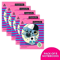 Classmate Notebook - Single Line, 172 Pages, 190 mm x 155 mm - Pack Of 5