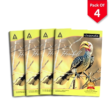 Classmate Notebook - Single Line, 172 Pages, 240 mm x 180 mm - Pack Of 4-SKU-RAVI-2635