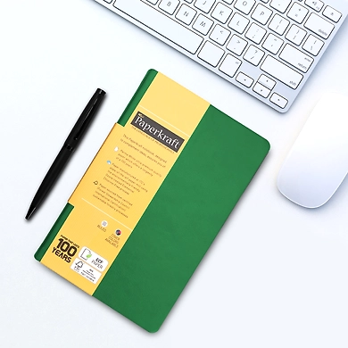 Paperkraft's Premium Green Gift Box with Superior Quality PU Green Cover Notebook and Matte Black Pen-SKU-RAVI-2637