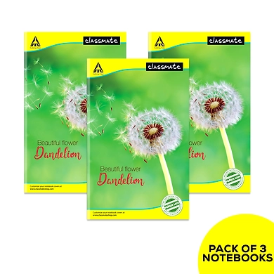 Classmate Long Book - Single Line, 72 Pages, 272 mm x 167 mm - Pack Of 3-SKU-RAVI-2638