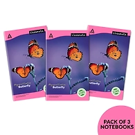 Classmate Long Book - Single Line, 172 Pages, 272 mm x 167 mm - Pack Of 3