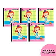 Classmate Notebook - Unruled, 172 Pages, 190 mm x 155 mm - Pack Of 5
