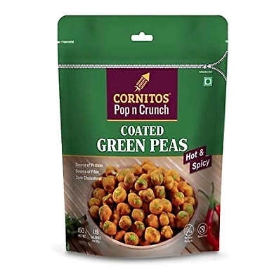 CORNITOS-COATED GREEN PEAS HOT &amp; SPICY 150GMS-G12RG05C14HOT002