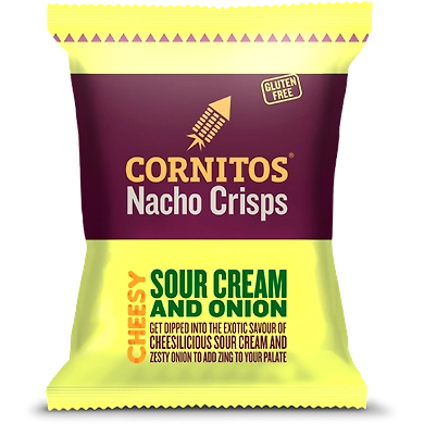CORNITOS-CHEESY SOUR CREAM &amp; ONION 150GMS-(MRP 85)-G12RN01C14CRE002