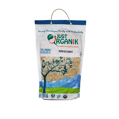 JUST ORGANIK BROWN BASMATI RICE 500G-T15RR02J09BRO001