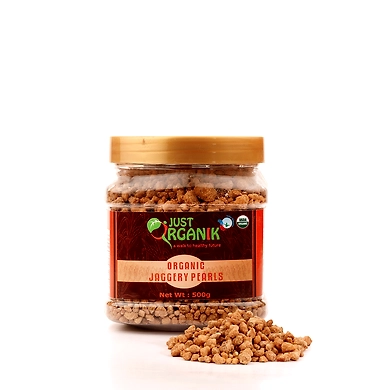 JUST ORGANIK JAGGERY PEARLS 500G-T15RS11J09JAG002
