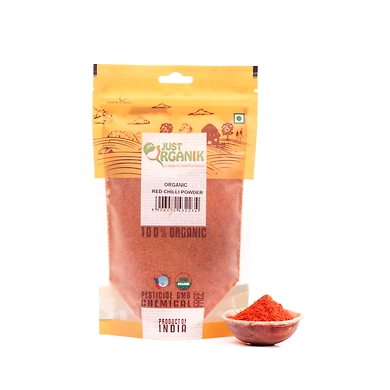 JUST ORGANIK RED CHILLI POWDER REGULAR 100G-T15RS12J09RED001