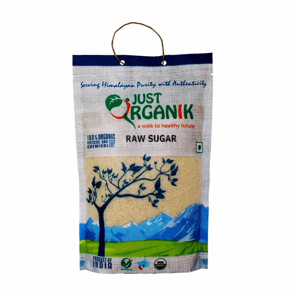 JUST ORGANIK RAW SUGAR UNREFINED 500G image 2