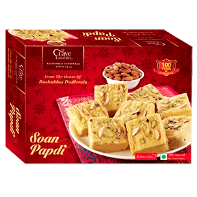 CRAVE EATABLES-PLAIN SOANPAPDI POUCH 200GM-C27RI13C51PLA002