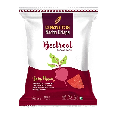 CORNITOS-NACHOS CRISP BEETROOT &amp; PINK SALT 70GM-G12RN01C14BEE001