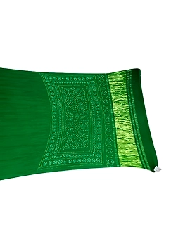 All Over Green Color Pure Gaji Silk Bandhani Saree
