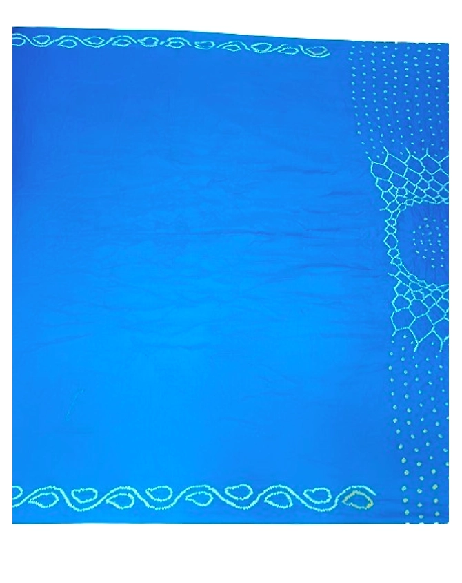 All Over Sky Blue Color Pure Gaji Silk Bandhani Saree-2
