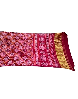 All Over Magenta Gaji Silk Bandhani Saree
