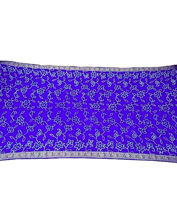 All Over Blue Color Pure Gaji Silk Bandhani Saree-2
