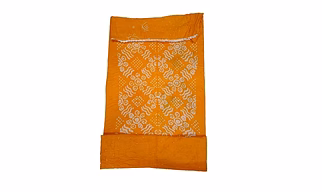 All Over Golden Color Cotton Satin Bandhani Dress Material