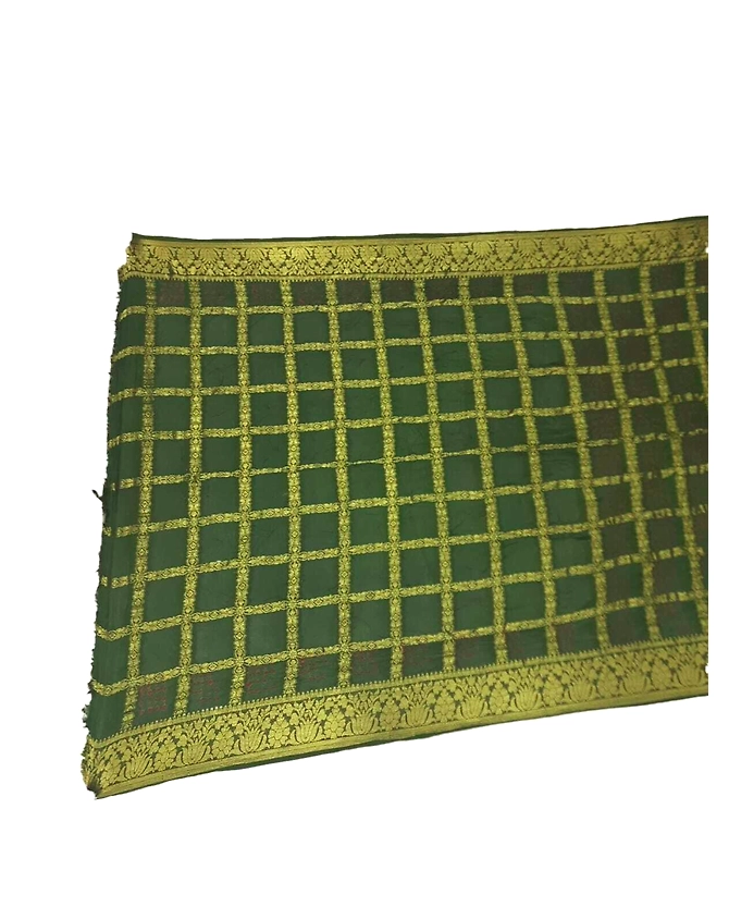 All Over Dark Green Color Art Silk Bandhani Saree-2