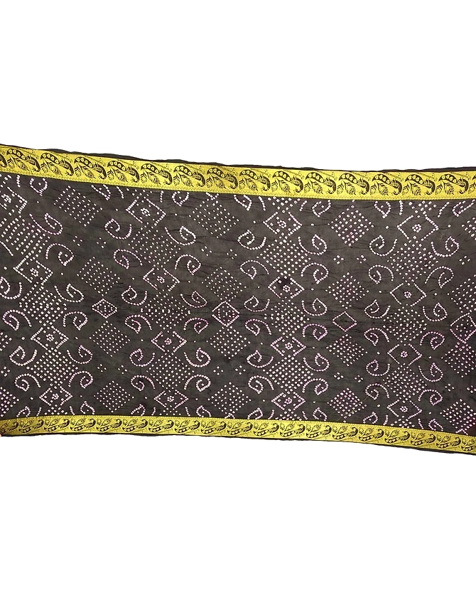 All Over Black Color Art Silk Badhani Saree-1