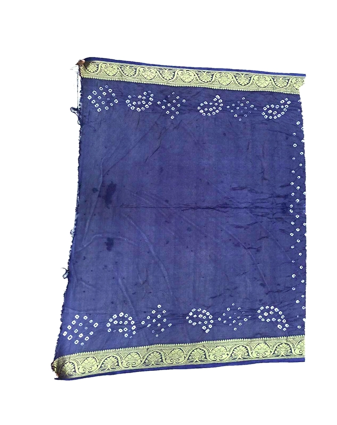 All Over Blue Color Art Silk Bandhani Saree-1