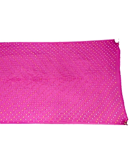 All Over Baby Pink Color Art Gaji Than Bandhani (3 Mtr)
