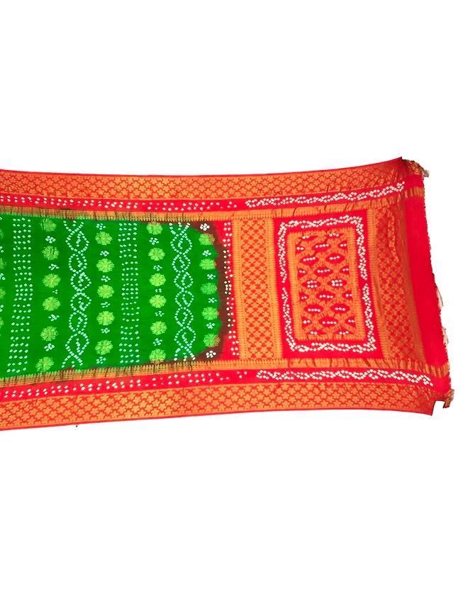 Popati &amp; Orange Color Art Silk Bandhani Saree-KSA3X-1016