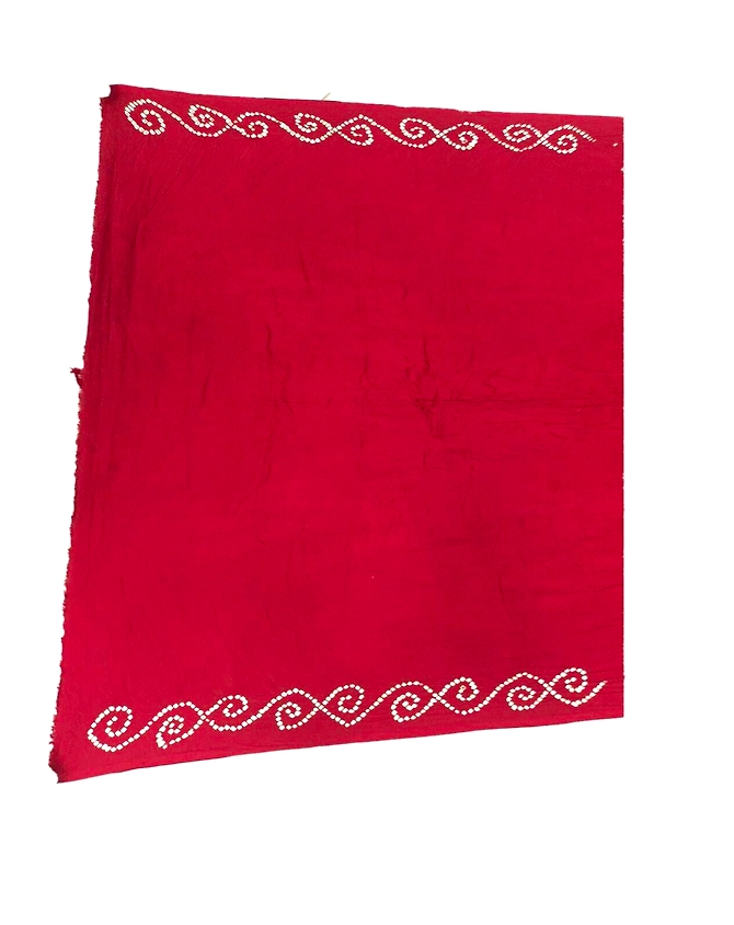 All Over Red Color Art Gaji Bandhani Saree-1