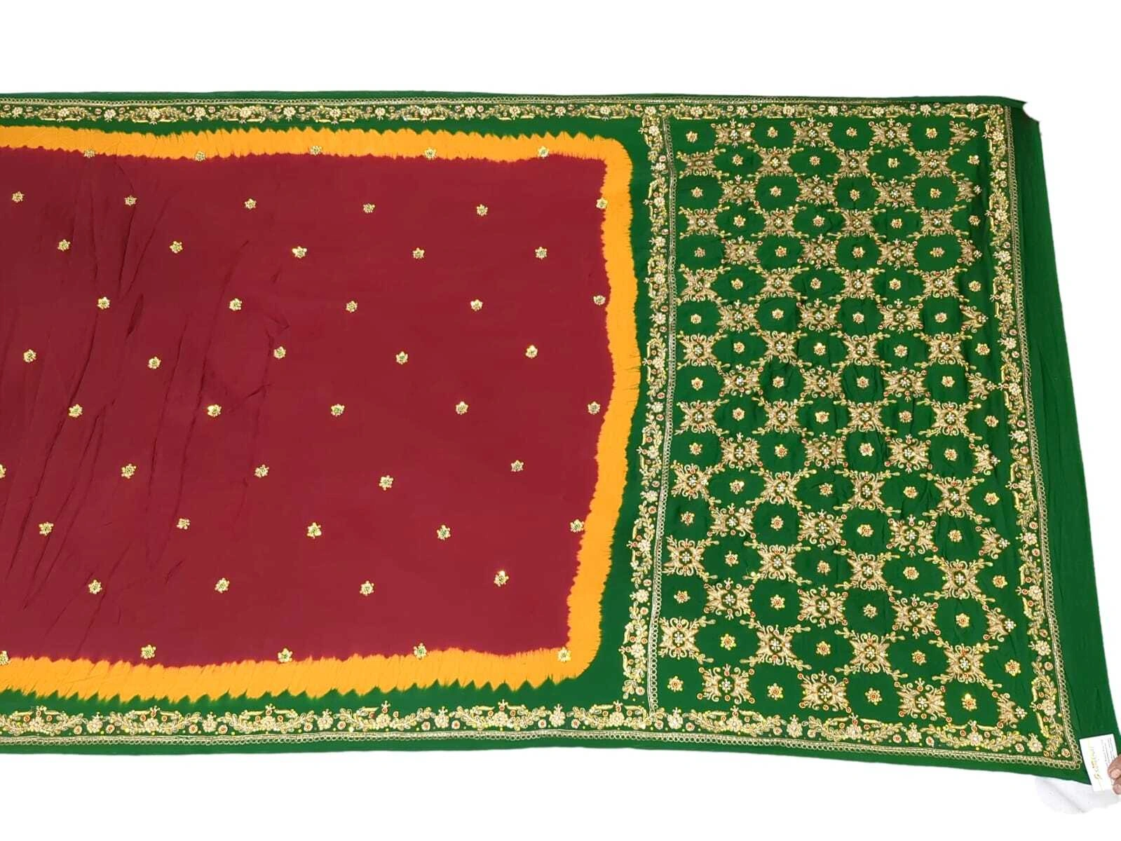 Wedding Wear Bandhej Pattern Gaji Silk Bandhani Saree, 6.3 m (With Blouse  Piece) at Rs 6000 in Jamnagar