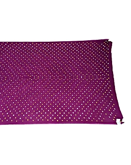 All Over Magenta Color Art Gaji Bandhani Than  (3 Mtr)