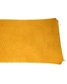 All Over Light Yellow Color Art Gaji Bandhani Than  (3 Mtr)