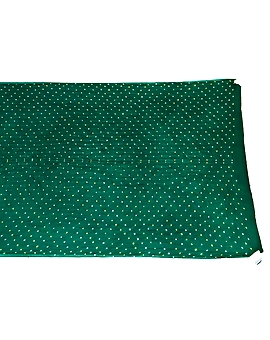 All Over Green Color Art Gaji Bandhani Than (3 Mtr)