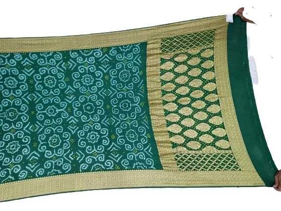 All Over Green Color Fancy Design Banarasi Georggete Bandhani Saree-KSA11X-9870