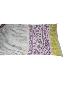 All Over Off-white Color Pure Gaji Silk Bandhani Saree