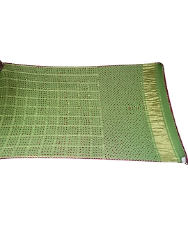 All Over Pista Color Pure Gaji Silk Bandhani Saree